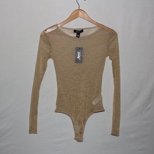 🍋SHIRTS 2/$20🍋 NWT Bodysuit Mesh Long Sleeve S
